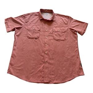 Izod Men's Casual Pink Button Down Shirt